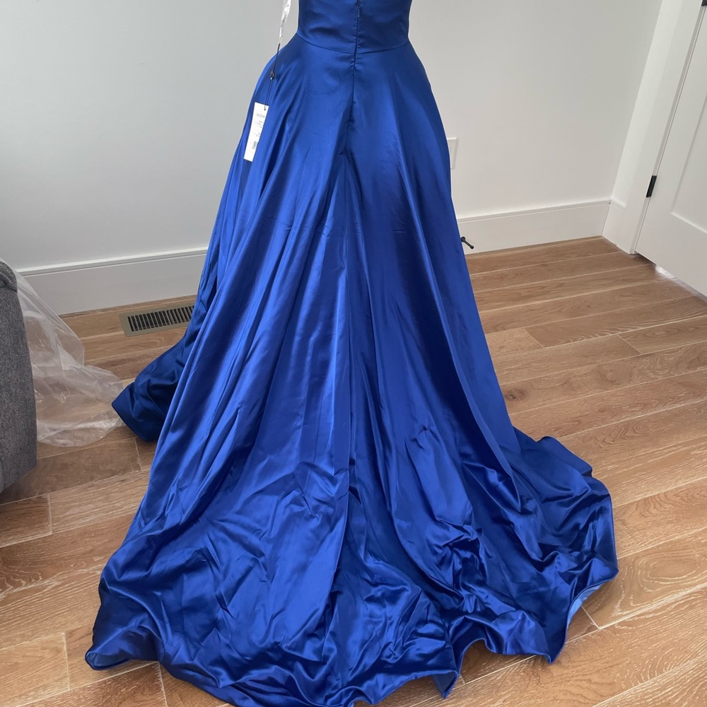 Sherri Hill new royal blue prom dress size 4 - Picture 8 of 12